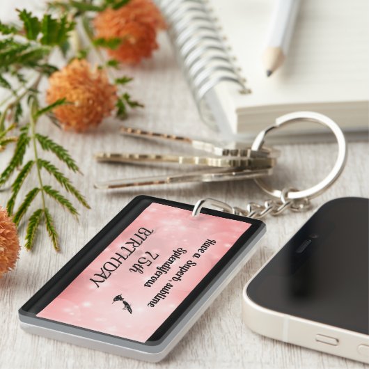 75e verjaardag Acrylische Sleutelhanger (Voorkant Rechts)