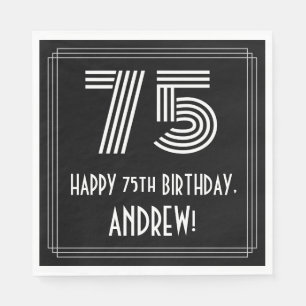 75e verjaardag: Art Deco geïnspireerd look "75" + Servet