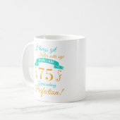 75e verjaardag beter met leeftijd koffiemok (Voorkant links)