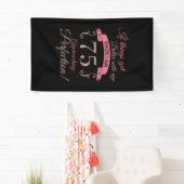 75e verjaardag beter met leeftijd spandoek (Insitu)