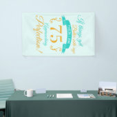 75e verjaardag beter met leeftijd spandoek (Beurs)