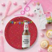 75e verjaardag Bord bietenflespapier (Feest)