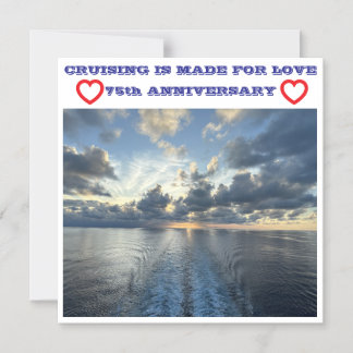 75e VERJAARDAG CRUISE DEURMagneet Magnetische Uitnodiging