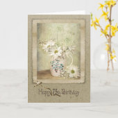 75e verjaardag Daisy Bouquet Kaart (Gele Bloem)