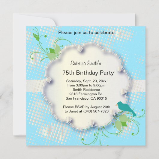 75e verjaardag | DIY-tekst Kaart (Achterkant)