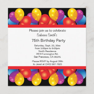 75e verjaardag DIY-tekst Kaart