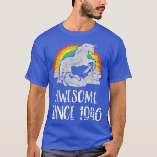 75e verjaardag, eenhoorn, Geweldige sinds 1946 T-shirt