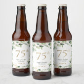 75e verjaardag Eucalyptus Bier Etiket (Flessen)