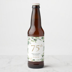75e verjaardag Eucalyptus Bier Etiket