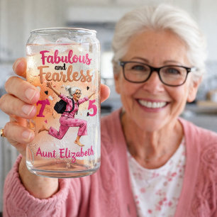 75e verjaardag Fabulous tante  Blikvorm Glas