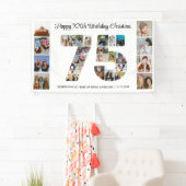 75e verjaardag feestnummer 75 fotocollage spandoek (Insitu)