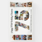 75e verjaardag feestnummer 75 fotocollage spandoek (Verticaal)