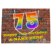 75e verjaardag: Fun, door graffiti geïnspireerde r Groot Cadeauzakje (Voorkant)