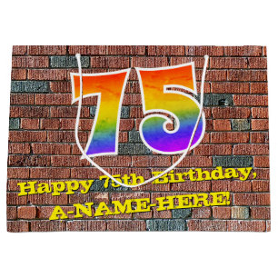 75e verjaardag: Fun, door graffiti geïnspireerde r Groot Cadeauzakje