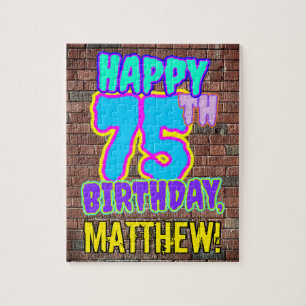 75e verjaardag ~ Fun, door Urban Graffiti geïnspir Legpuzzel