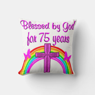 75E VERJAARDAG GEBED GEPERSONALISEERD ONTWERP KUSSEN
