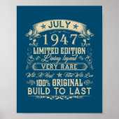 75e verjaardag Gifts 75 jaar oude Retro Poster (Voorkant)