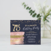 75e verjaardag Glitter Cake verrassingsbegroting (Staand voorkant)