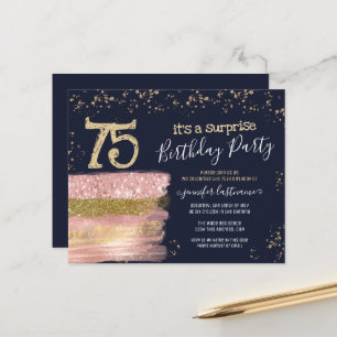 75e verjaardag Glitter Cake verrassingsbegroting