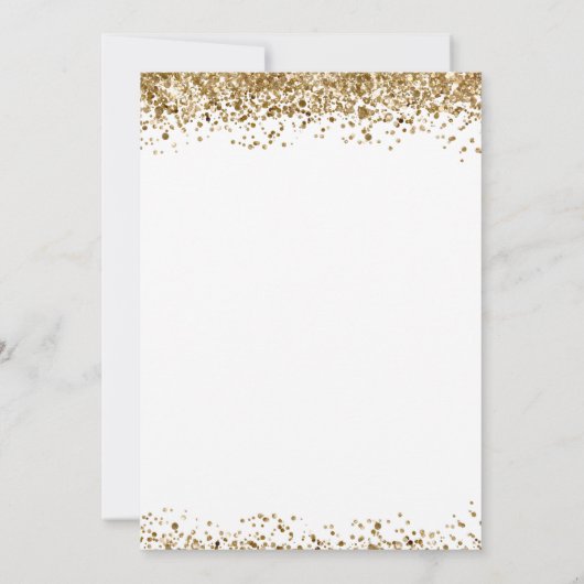 75e verjaardag Glitter uitnodiging (Achterkant)