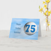 75e verjaardag golfkaart kaart (Gele Bloem)