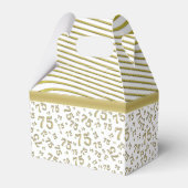 75e verjaardag goud en wit collage patroon bedankdoosjes (Achterkant)