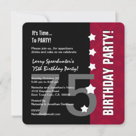 75e verjaardag Grappig niet over de heuvel Z75D Kaart