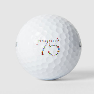 75e verjaardag Jubileum Star Pattern Number Golfballen