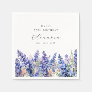 75e Verjaardag Juli Geboortebloem Larkspur Custom Servet