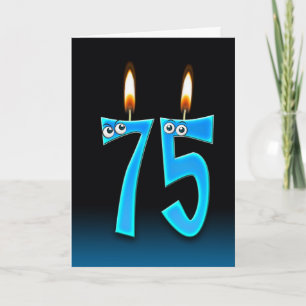 75e verjaardag kaarsen kaart