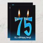 75e verjaardag kaart (Voorkant / Achterkant)