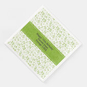 75e Verjaardag Koel Nummer Patroon Blauw/Wit Servet (Hoek)