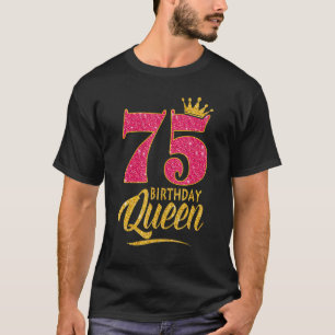 75e verjaardag koningin 75 jaar oud meisje kroonro t-shirt