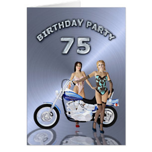 75e verjaardag met een meisje en motor
