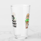 75e verjaardag Officieel rumpy Old Man Glass Glas (Rechts)