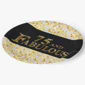 75e verjaardag papieren bordje (Gekanteld)