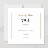 75e verjaardag Sla de datum op Magnetische Uitnodiging (Voorkant)