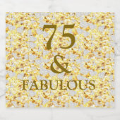 75e verjaardag sparkling wijnetiket (Enkel label)