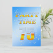 75e verjaardag uitnodiging met bier (Staand voorkant)
