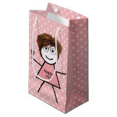 75e verjaardag van de poolmeisjes op pooldots klein cadeauzakje (Voorkant Gekanteld)