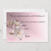 75e verjaardag van de uitnodiging van de Birthday (Achterkant)