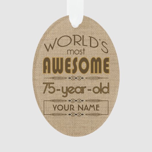 75e verjaardag van de viering van de wereld Best F Ornament (voorkant)