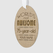 75e verjaardag van de viering van de wereld Best F Ornament (voorkant)