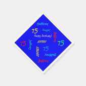 75e verjaardag van het koninklijk blauw document servetten (Hoek)