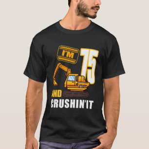 75e Verjaardag Voertuigen Bouwgraafmachine 75 Y T-shirt