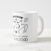 75e verjaardag voor vrouwen extra grote beker (Voorkant rechts)