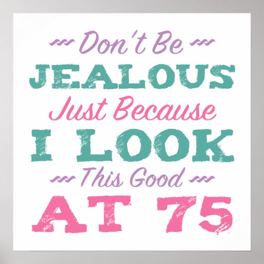 75e verjaardag voor vrouwen poster (Voorkant)