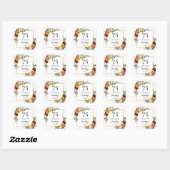 75e verjaardag zonnebloemen dank u vierkante sticker (Vel)
