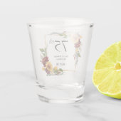 75e verjaardag Zonnebloemen Shot Glas (Achterkant)