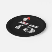 75e verjaardagsballonnen papieren bordje (Gekanteld)